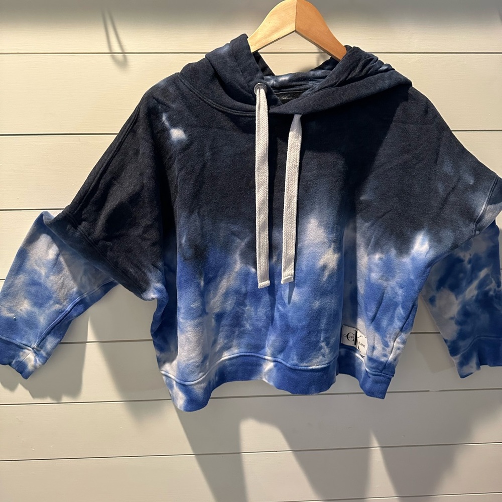 Calvin Klein cropped tye dye hoodie